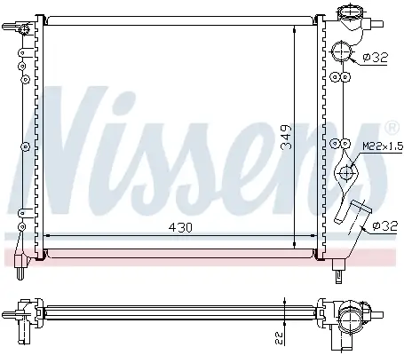 NISSENS 63931 - Kühler, Motorkühlung Preisreduziert
