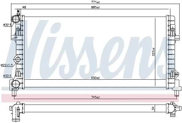 NISSENS 640012 - Kühler, Motorkühlung Beliebt