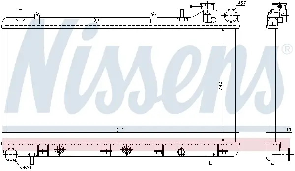 Neu NISSENS 64186 - Kühler, Motorkühlung