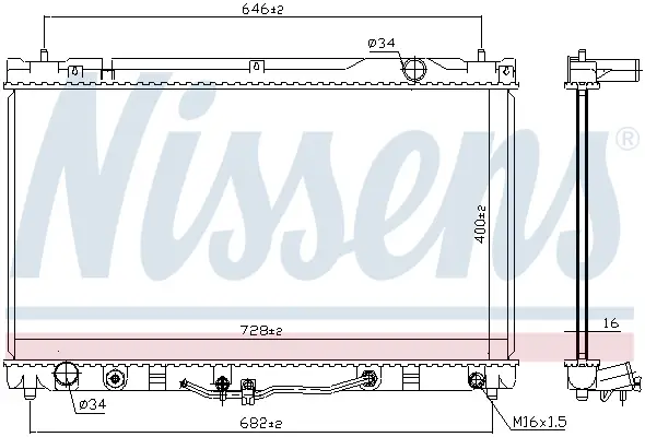 NISSENS 64633 - Kühler, Motorkühlung Schnäppchen