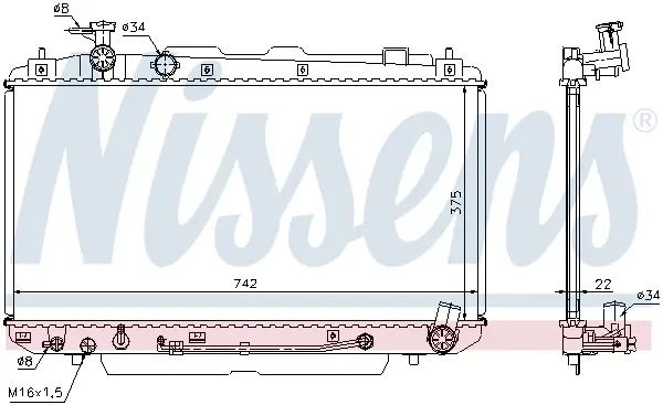 Neue Kollektion NISSENS 64644A - Kühler, Motorkühlung - ** FIRST FIT **