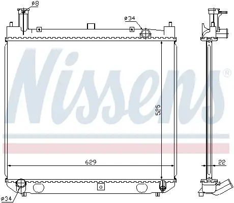 Jetzt Kaufen NISSENS 64858A - Kühler, Motorkühlung - ** FIRST FIT **