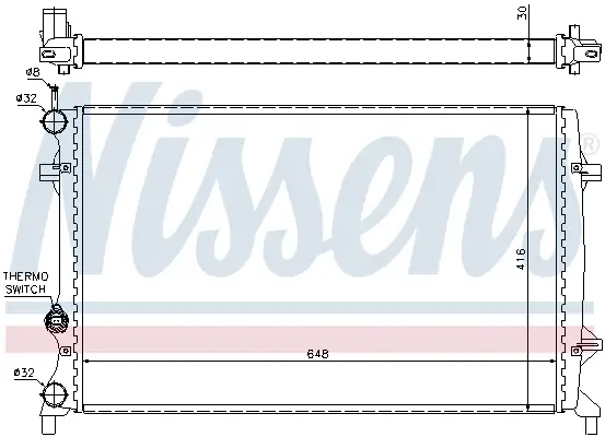 Finale Aktion NISSENS 65296 - Kühler, Motorkühlung