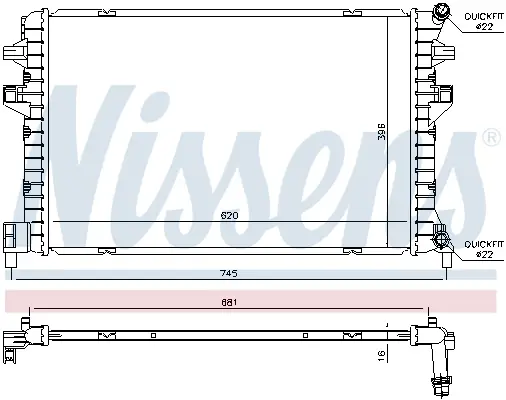 Top-Angebot NISSENS 65306 - Kühler, Motorkühlung