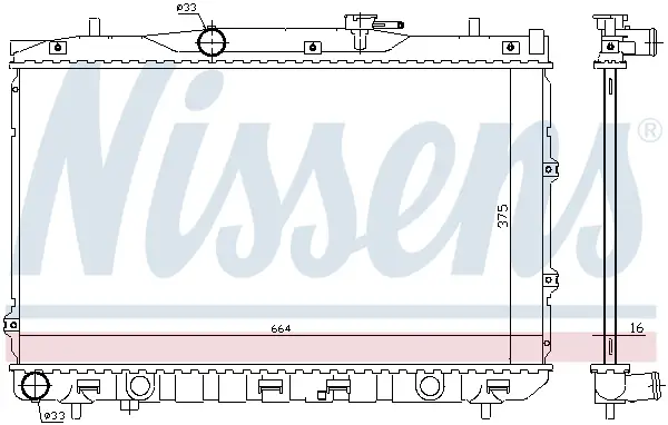 NISSENS 66648 - Kühler, Motorkühlung Letzte Chance