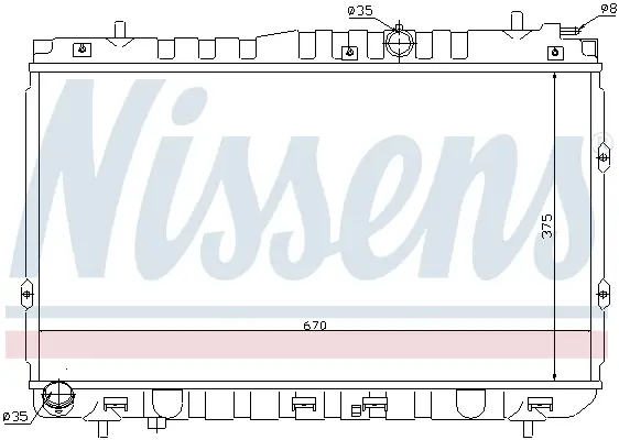 Neue Ware NISSENS 66681 - Kühler, Motorkühlung