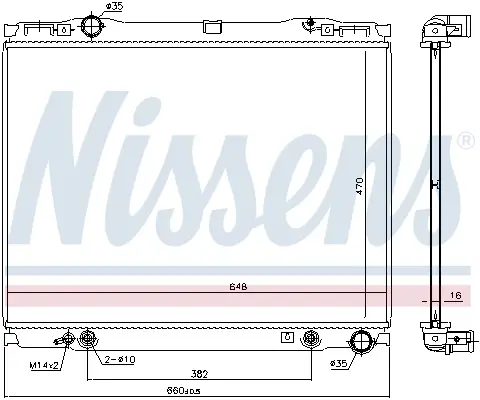 Sonderangebot NISSENS 66777 - Kühler, Motorkühlung