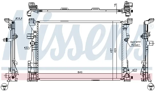 Ausverkauf NISSENS 67186 - Kühler, Motorkühlung