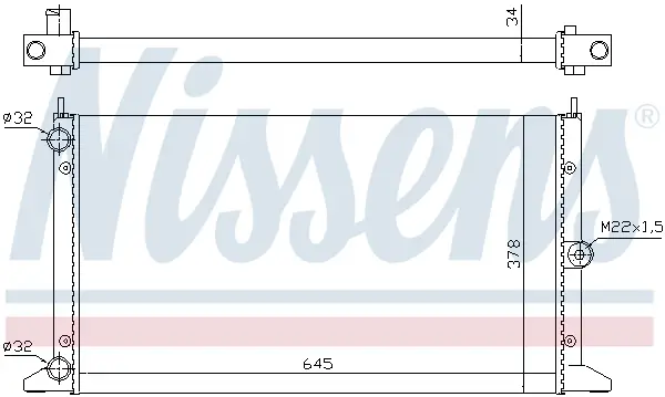 NISSENS 67305 - Kühler, Motorkühlung Preis Gesenkt
