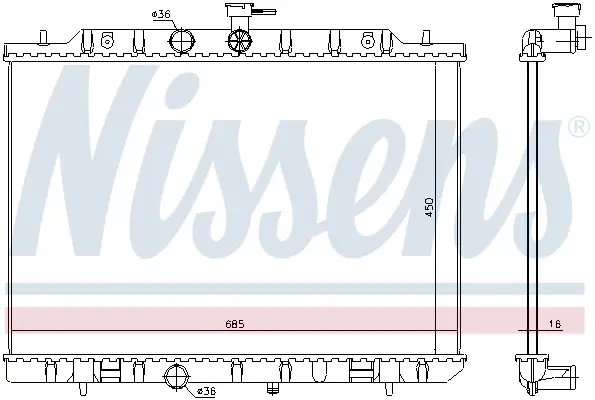 Super-Preis NISSENS 67365 - Kühler, Motorkühlung