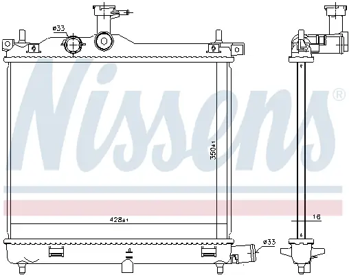 NISSENS 675023 - Kühler, Motorkühlung Echt