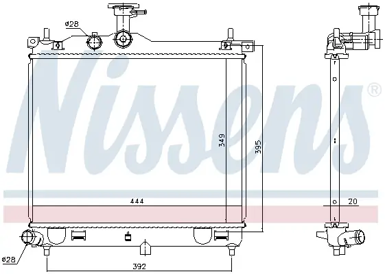 Heißes Angebot NISSENS 67610 - Kühler, Motorkühlung