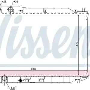Geprüft NISSENS 68143 - Kühler, Motorkühlung