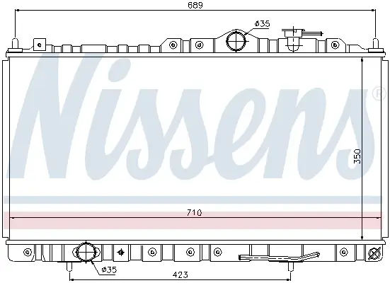 NISSENS 68180 - Kühler, Motorkühlung Garantierte Lieferung