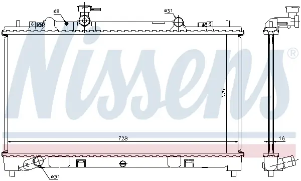 Beliebt NISSENS 68509 - Kühler, Motorkühlung