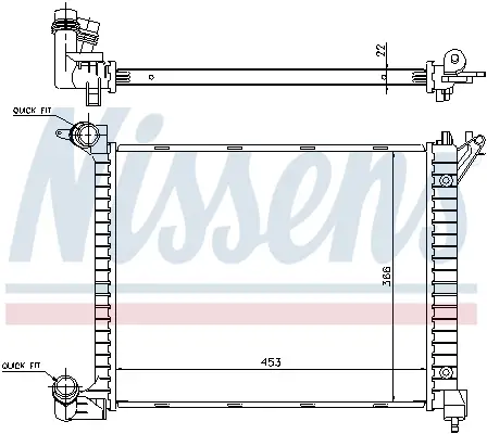 Knallerangebot NISSENS 69704A - Kühler, Motorkühlung