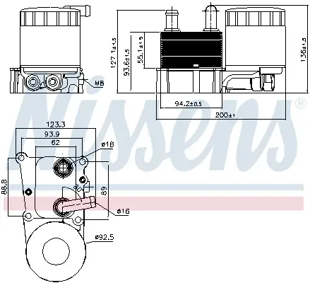 NISSENS 90696 - Ölkühler, Motoröl Zertifiziert