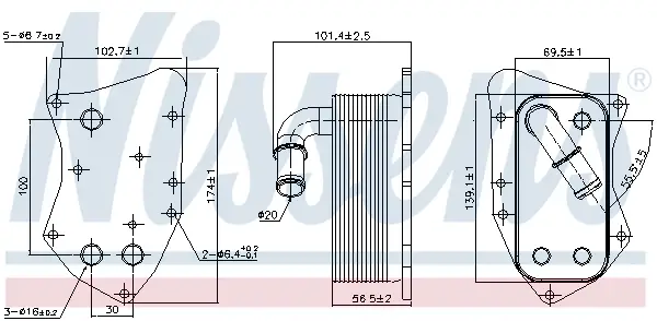 Garantierte Lieferung NISSENS 90804 - Ölkühler, Motoröl