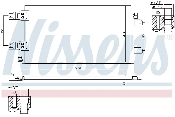 NISSENS 940186 - Kondensator, Klimaanlage Preis Gesenkt