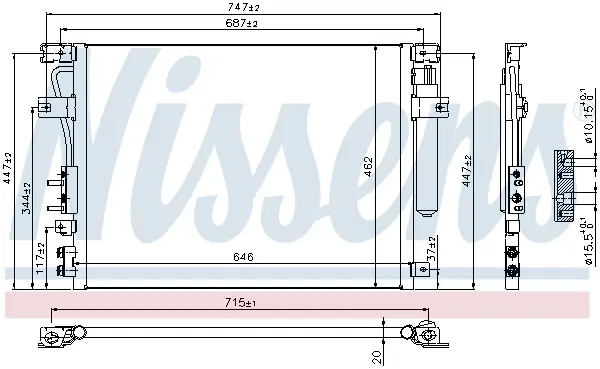 Günstig NISSENS 940348 - Kondensator, Klimaanlage - ** FIRST FIT **