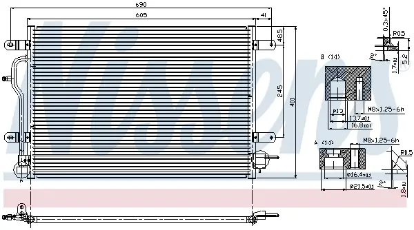 Finale Aktion NISSENS 94583 - Kondensator, Klimaanlage - ** FIRST FIT **