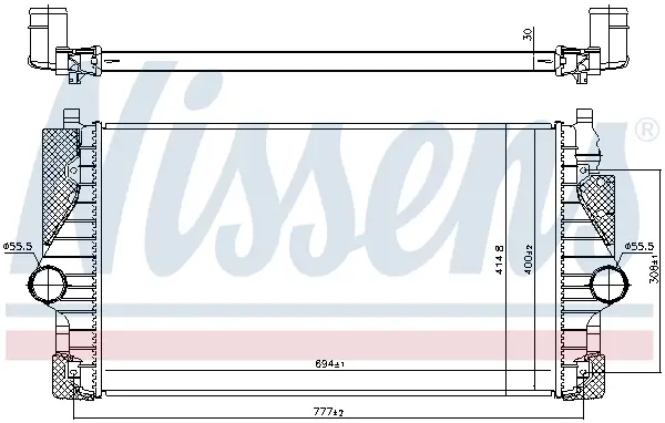 Heißes Angebot NISSENS 96755 - Ladeluftkühler - ** FIRST FIT **