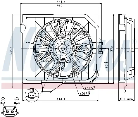 NISSENS 85090 - Lüfter, Motorkühlung Garantierte Lieferung