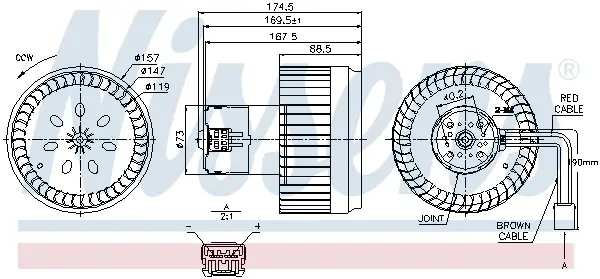 NISSENS 87123 - Innenraumgebläse Markenware