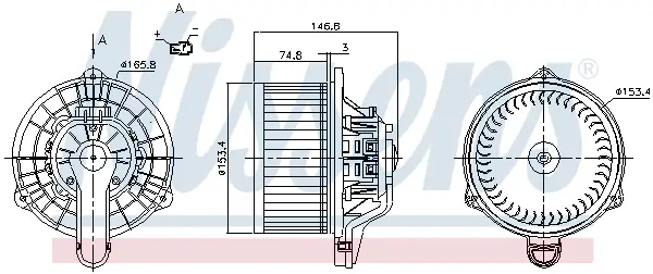 NISSENS 87162 - Innenraumgebläse Echt