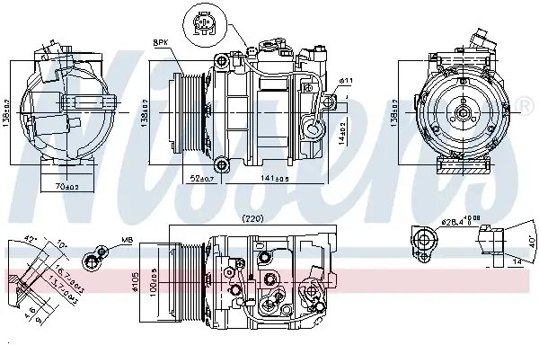 NISSENS 89412 - Kompressor, Klimaanlage - ** FIRST FIT ** Preisreduziert