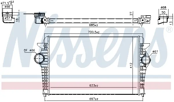 Kracherpreis NISSENS 96692 - Ladeluftkühler - ** FIRST FIT **