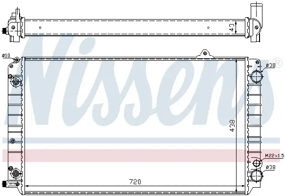 Super-Preis NISSENS 60239 - Kühler, Motorkühlung
