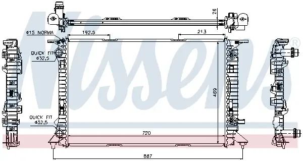 Highlight NISSENS 60321 - Kühler, Motorkühlung