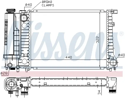 Bestseller NISSENS 60735A - Kühler, Motorkühlung