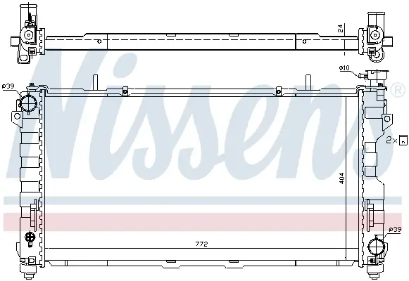 NISSENS 61005 - Kühler, Motorkühlung Echt