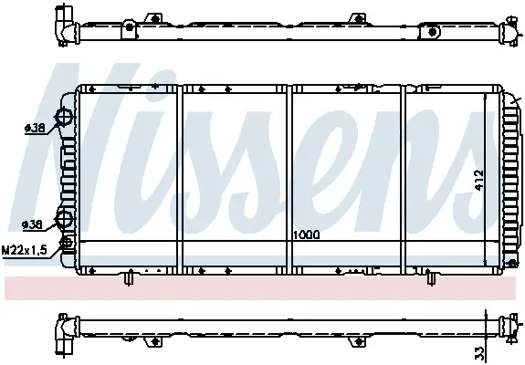 Zertifiziert NISSENS 61393 - Kühler, Motorkühlung