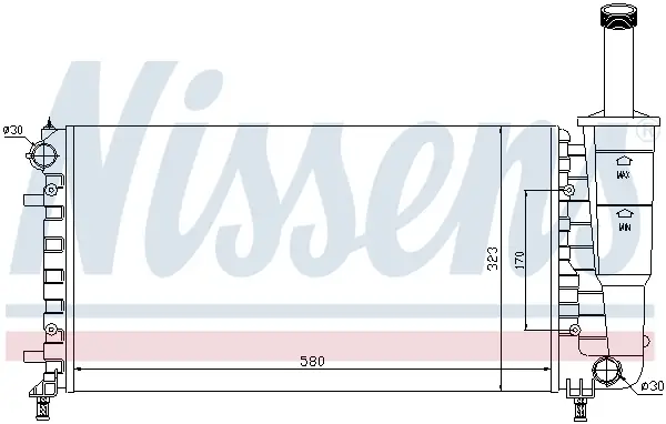 Neu NISSENS 61888 - Kühler, Motorkühlung