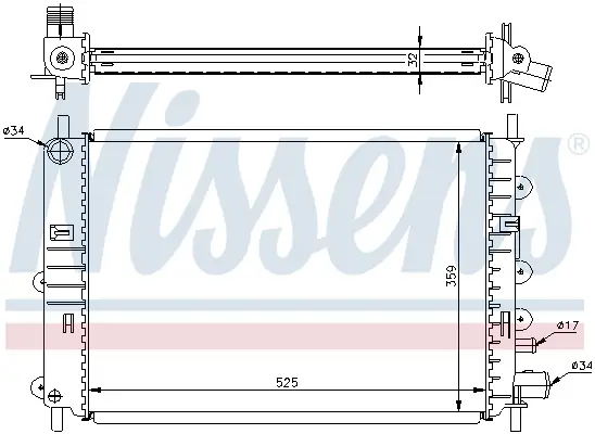 Jetzt Bestellen NISSENS 62217A - Kühler, Motorkühlung - ** FIRST FIT **