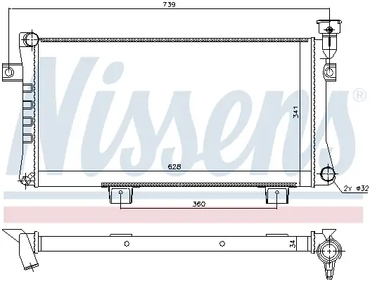 Ausverkauf NISSENS 623556 - Kühler, Motorkühlung