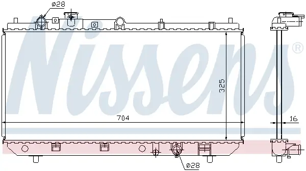 NISSENS 62403 - Kühler, Motorkühlung Bestpreis