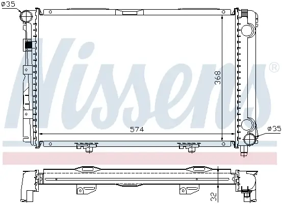 Aktuell NISSENS 62671A - Kühler, Motorkühlung