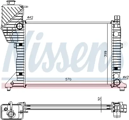 Top-Seller NISSENS 62687A - Kühler, Motorkühlung