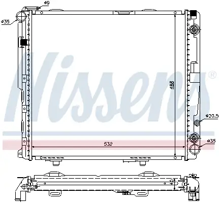 Schnäppchen NISSENS 62699A - Kühler, Motorkühlung