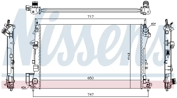 Preisknaller NISSENS 63024A - Kühler, Motorkühlung