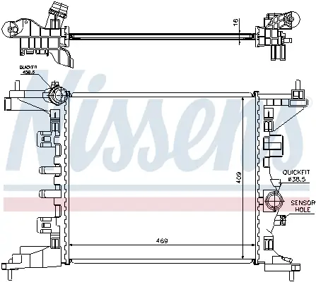NISSENS 630734 - Kühler, Motorkühlung Wochenendangebot