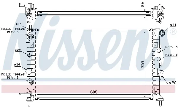 NISSENS 63078 - Kühler, Motorkühlung Neuheit