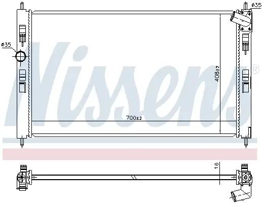 NISSENS 636033 - Kühler, Motorkühlung Nur Heute