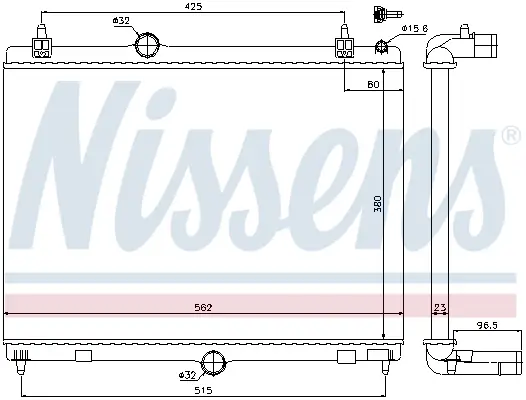Bestpreis NISSENS 636009 - Kühler, Motorkühlung