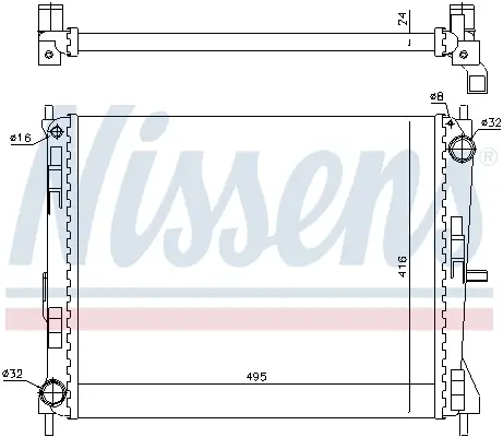NISSENS 637605 - Kühler, Motorkühlung Top-Preis