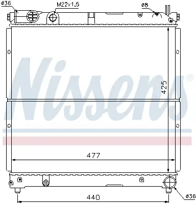 NISSENS 64164 - Kühler, Motorkühlung Neu